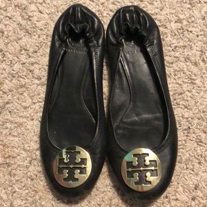 Tory Burch Reva flats with gold medallion